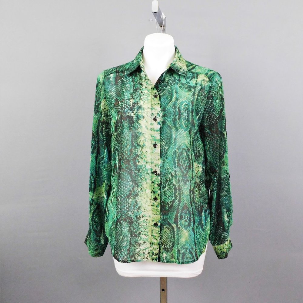 New Directions Women Shirt Green‎ PL